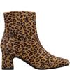CLARKS WOMENS ZIP ANKLE BOOT - LEOPARD ANIMAL PRINT